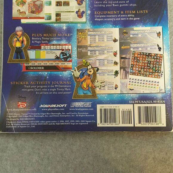 Disney Squaresoft Kingdom Hearts Official Strategy Guide - Paperback 2002 - Picture 3 of 3